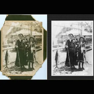 This picture from 1902 needed repair and a new frame, and with pleasing results