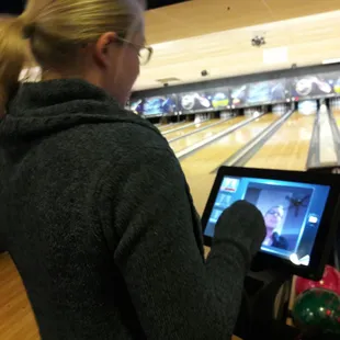 Taking your selfie for your scoreboard name