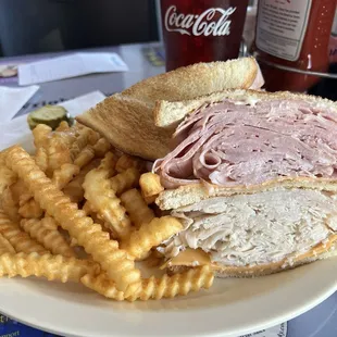 Ham and turkey double decker