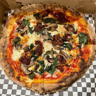 Mushroom, kale and pancetta onion jam