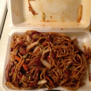 Roast pork Lo mein.