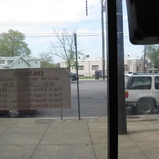 looking out onto Rhode Island Ave. NE (from inside the shop)