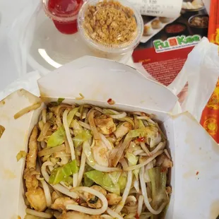 Expensive chicken padthai after tax $14.77 . Happy Hour 7/17/24