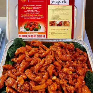 Orange chicken party tray (medium)