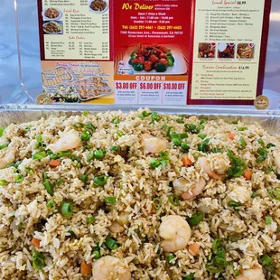 Shrimp Fried Rice party tray ( Large)