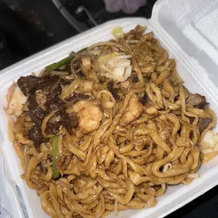 House Special Chow Mein with homemade noodles