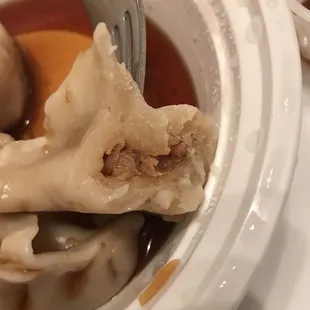 Raw uncooked steamed dumpling
