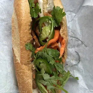 Tofu Banh mi sandwich