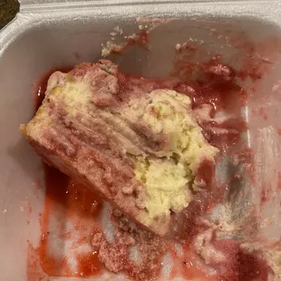 Cheesecake when I opened the takeout box.