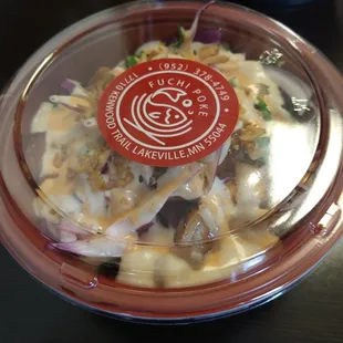 a close up of a bowl of food