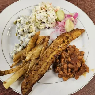 Blackened fish plate