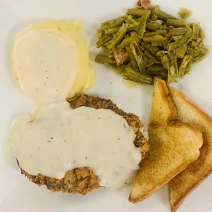Chicken Fried Steak with 2 sides and Texas toast. #TuesdaySpecial