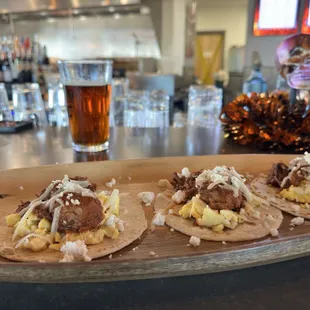 Carne Adovada breakfast tacos!