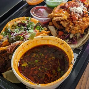 Taco plate and soft shell crab taco