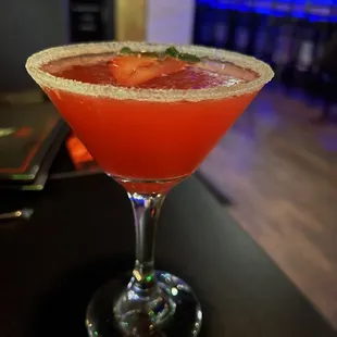 Strawberry Drop - really excellent blend of Tito's + lots of fabulous flavors. Very sweet drink.