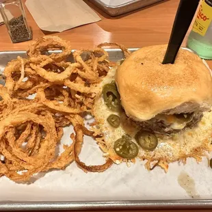 We tried this place for the first time. I ordered the Fuego burger &amp; husband ordered the Mushroom Swiss burger. The service was excellent.