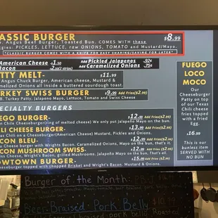 Burger menu 2024/02/22