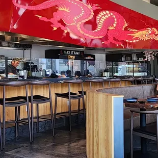 the interior of a restaurant