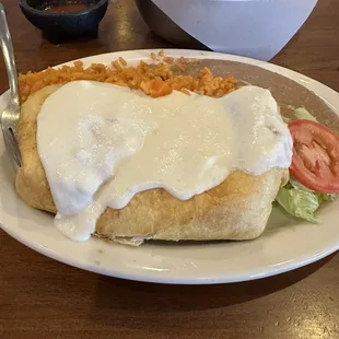 The steak chimichanga was big and delicious!