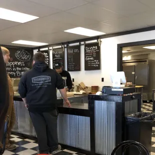 customers at the counter