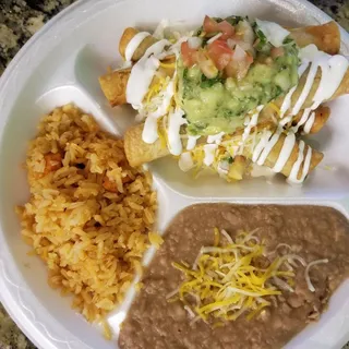 4 Rolled Tacos Plate