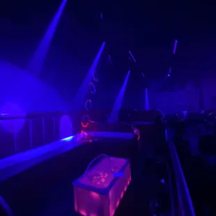 a purple and blue light