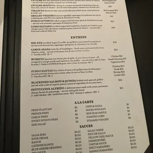 New menu October 2024