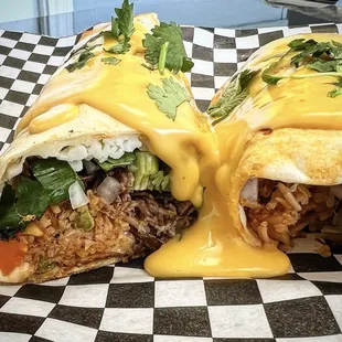 Loaded birria burrito smothered