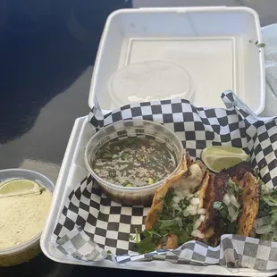 Street corn 2/3 tacos with the taco combo