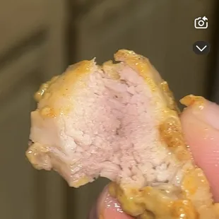 Raw chicken from my taco
