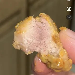 Raw chicken from my taco