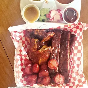 #2 + extra chicken and bbq beans.