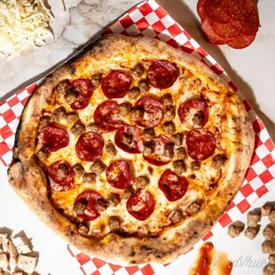 pizza, food