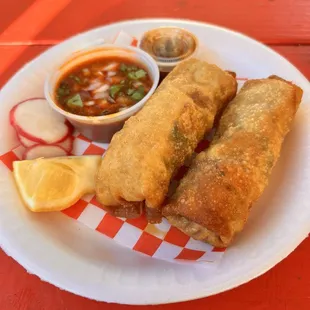 Birria Egg Rolls