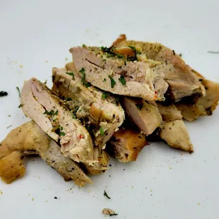 a close up of a plate of food