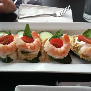 Shrimp Canapes at FUEL Center City - Photo by Kory Aversa