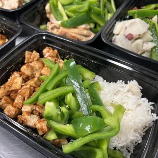 a variety of food items