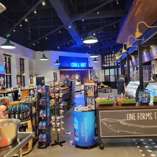 the inside of a grocery store