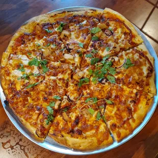 BBQ chicken pizza pie