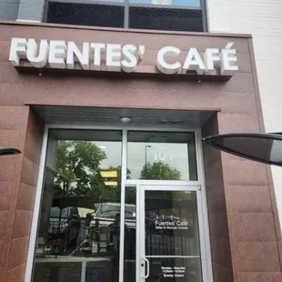 the front of the building