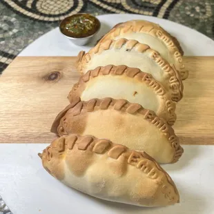 Baked empanadas with chimichurri