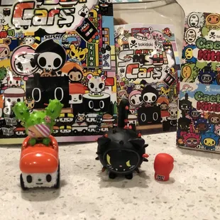 Tokidoki sushi car and cactus kitties collections