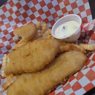 Fried catfish &amp; fries