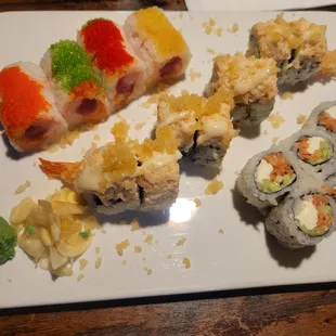 King Roll, Fugu Roll, Philadelphia Roll