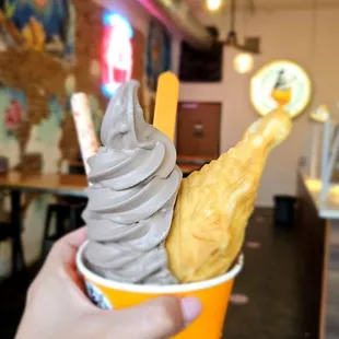 Cookies and cream. More like chocolate ice cream