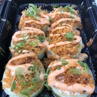 Spicy CA Crunch (Rice-less Cucumber Wrap)