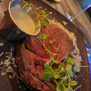 Delicious prime rib.