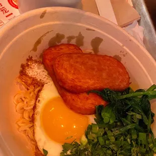 Spam and egg noodle (late night menu)
