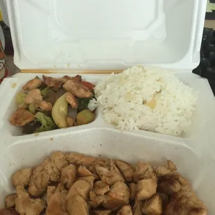 Chicken teriyaki bento box lunch.