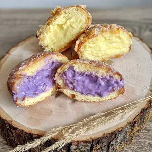 Ube malasada &amp; crunchy cream (IG: hangryforwhat)